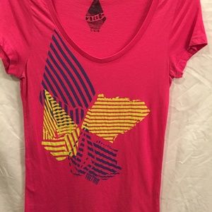 EUC Volcom Pink Graphic Tee, Size Large